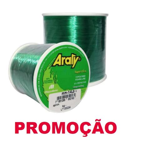 Linha De Pesca Monofilamento Araty Superflex Verde Varias Medidas