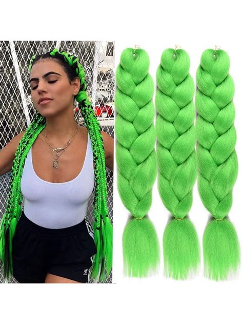 24 Inch Braided Big Braid Wig Large Solid Color Chemical Fiber