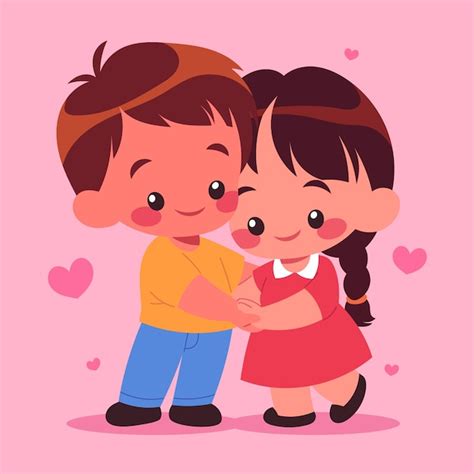 Ilustraci N De Dibujos Animados De Amor Dibujado A Mano Vector Gratis