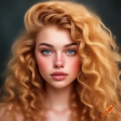 Strawberry Blonde Hair Created On Craiyon