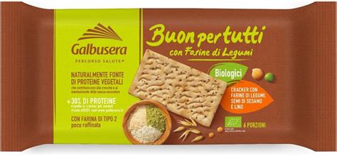 Galbusera Cracker Biologico Con Farine Di Legumi Pacco Da 12 X 240 G