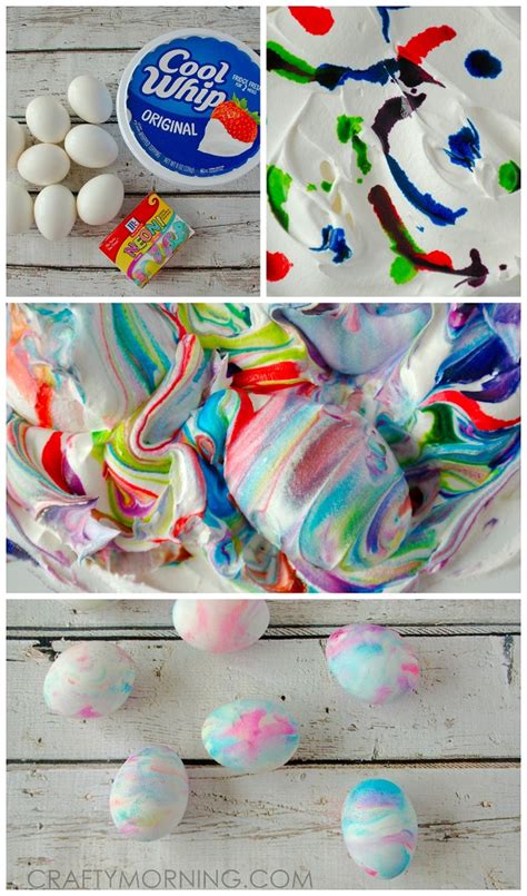 Cool Whip Dyed Easter Eggs - Crafty Morning