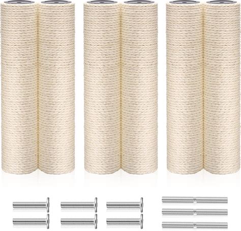 Amazon 6 Pack Cat Scratching Post Replacement White Hemp Rope