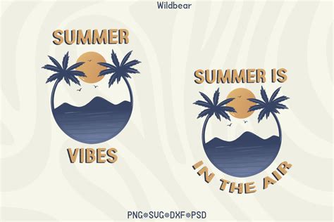 Retro Summer Slogans Summer Vibes Graphic By Wildbear · Creative Fabrica