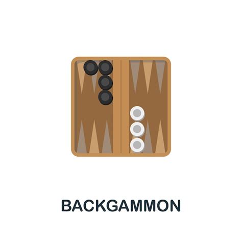 Icono De Backgammon Elemento De Signo Plano De La Colecci N De Juegos