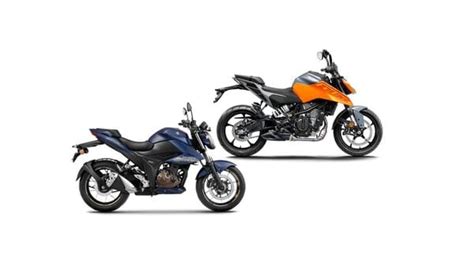 Ktm Duke Vs Suzuki Gixxer Price And Specification