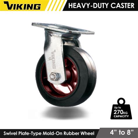 Heavy Duty Caster Wheel With Double Ball Bearing PU Rubber Iron Wheels