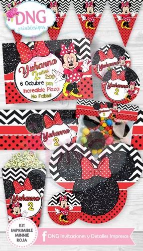 Kits Imprimible Minnie Roja Personalizado Meses sin interés