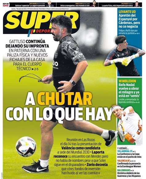 Capa Jornal Superdeporte Julho Capasjornais Pt