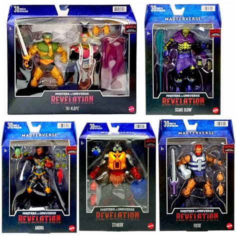 Set Of Misb Mattel Masters Of The Universe Motu Revelation