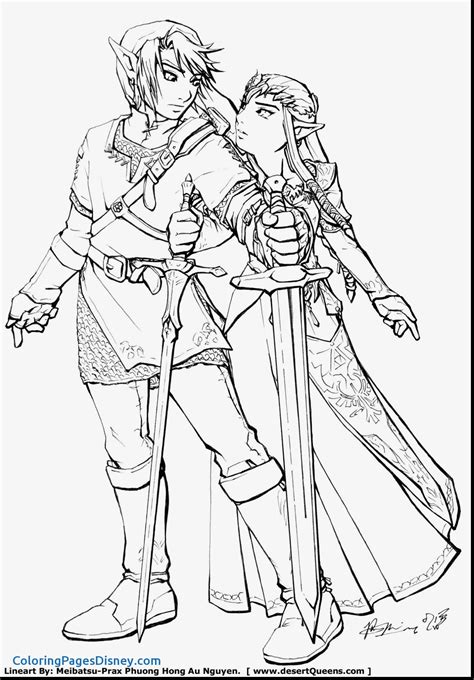 The Legend Of Zelda Coloring Pages At Free Printable