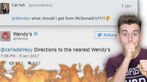 Wendys Is Roasting People On Twitter Youtube