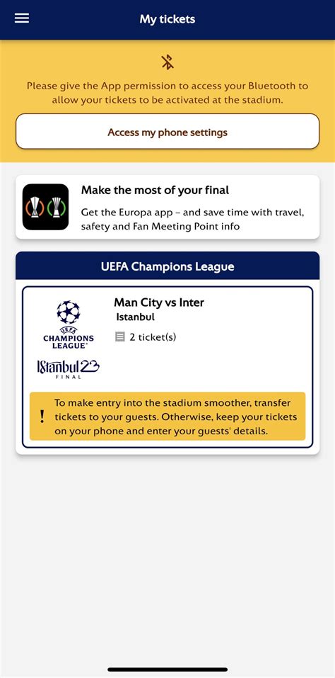 I just received my champions league final ticket right now. The seating is really good : r ...