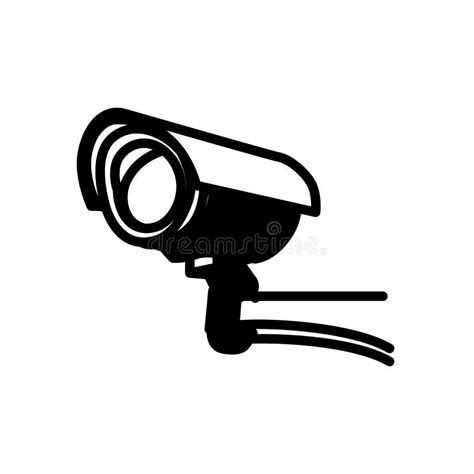 Cctv Camera Icon Hand Drawn Vector Illustration Isolated On White