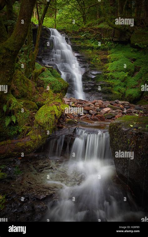 Blaen Y Glyn Waterfall Stock Photo Alamy