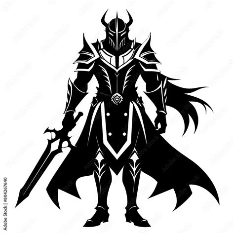 Knight Warrior Vector Svg Silhouette Illustration Laser Cut Knight