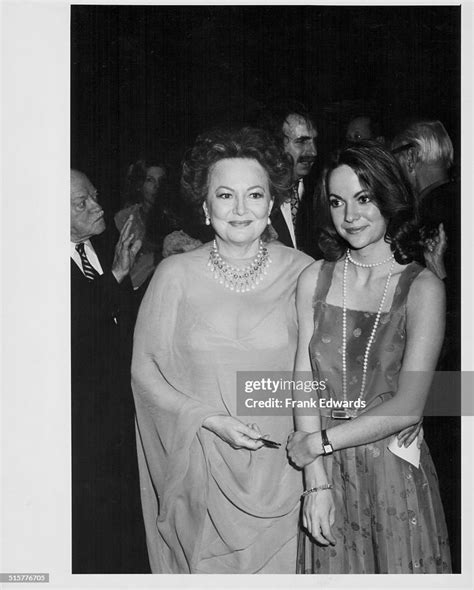 Actress Olivia De Havilland And Her Daughter Gisele Attending The News Photo Getty Images