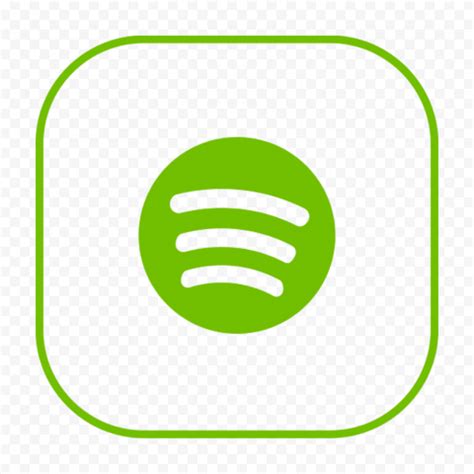 Outline Spotify Square App Icon PNG Citypng