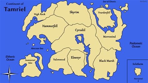 Continent Of Tamriel The Elder Scrolls Rimaginarymaps