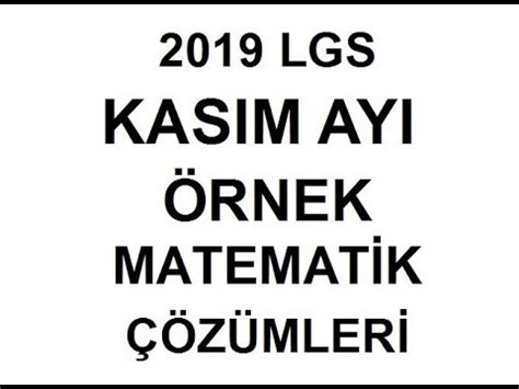 KASIM AYI MEB LGS ÖRNEK MATEMATİK SORULARI ÇÖZÜMLERİ 1 10 YouTube