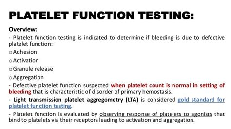 Platelet Function Tests