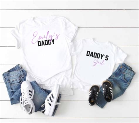 Personalized Father Daughter Shirts Daddys Girl Matching Etsy