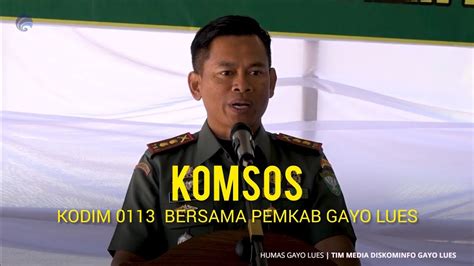 Kodim Gayo Lues Gelar Komsos Dalam Hadapi Pemilu Youtube