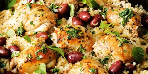 One Pan Greek Chicken Lemon Rice Recipe Woolworths