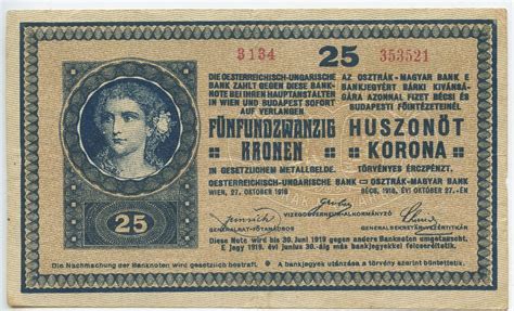 Sterreich Ungarn Kaiserreich Kronen Banknote Gb