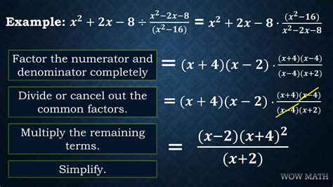 Multiplication And Division Of Rational Algebraic Expressions Ppt