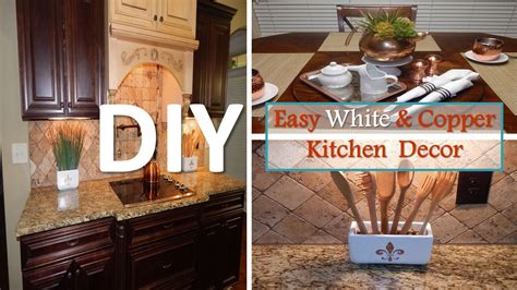 Diy Easy White And Copper Kitchen Decor With Dollar Tree Items Youtube