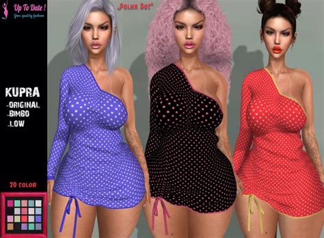 Second Life Marketplace Uptodate Polka Dots Kupra Dress Demo Unpacker