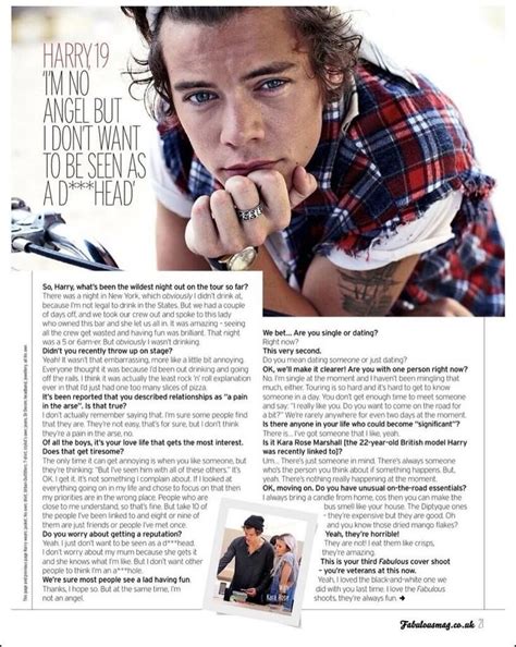 Harrys Interview In Fabulous Magazine I Love One Direction One