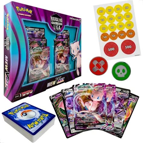 Box Pokemon Baralho Batalha De Liga Mew Original Vmax Copag Frete grátis