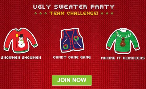 Expired Join Ugly Sweater Party Team Challenge On Swagbucks