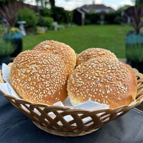 Sesame Seeded Brioche Baps X 4 Warings Bakery