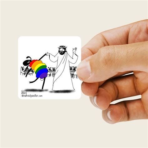 Jesus Dances With The LGBTQ Sheep Sticker Christian Stickers Faith Stickers Gay Pride Gifts