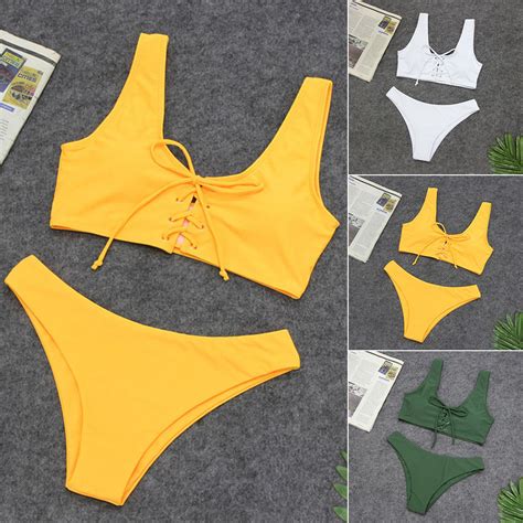 Hirigin 2019 Conjunto De Bikini De Vendaje Sexy Para Mujer Traje De