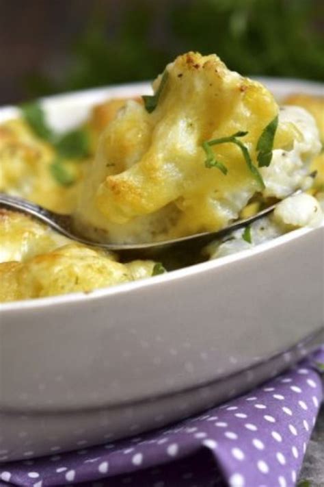 Blumenkohlauflauf mit Sahne und Knoblauch Blumenkohl Gratin mit Käse