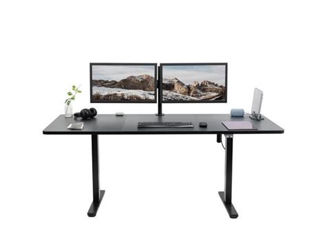 Vivo Electric X Standup Desk With Easy Button Controller Black