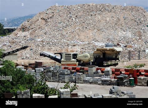 Beirut Lebanon Th June Mountain Made Of Debris Of August