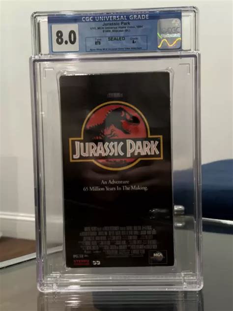 Jurassic Park 1994 Vhs New Watermark Sealed Graded Cgc 80 A £190