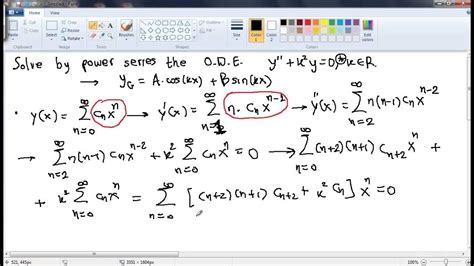 Solving Ode With The Power Series Method By Vasileios Bakas YouTube