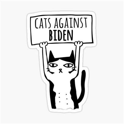 "Cats Against Biden Pro Trump Maga Meme" Sticker for Sale by ...