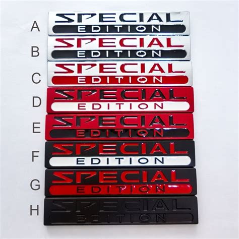 1 X New Model Metal SPECIAL EDITION Logo Car Auto Side Rear Decorative