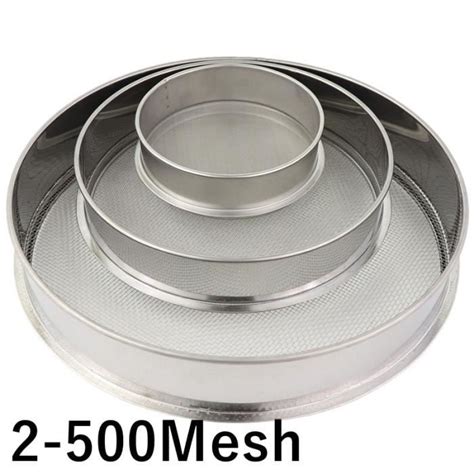 12 Mesh 1 6mm 30cm Diameter Tamis rond en acier inoxydable 500 de 2 à