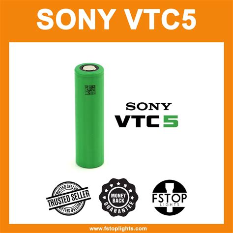 Sony Murata VTC5 US18650 3.7V 2600mAh High-Drain 30A/60A High Discharge ...