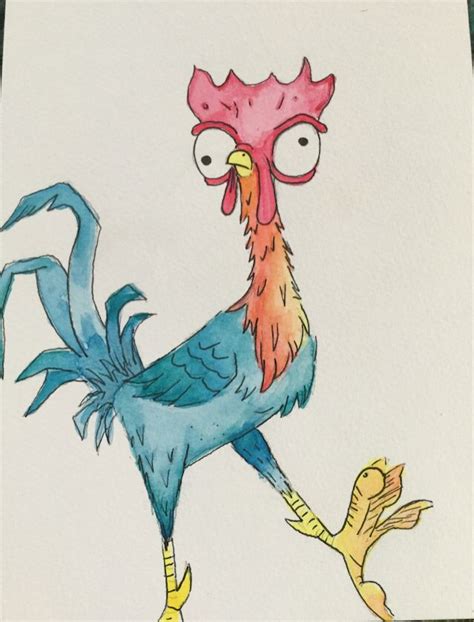 A Crazy chicken | Chicken art, Chicken drawing, Watercolor animals ...