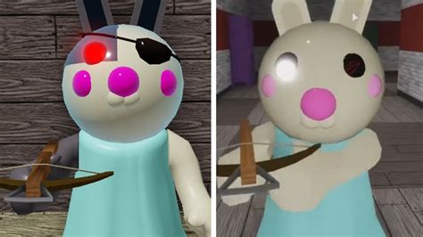 ROBLOX PIGGY BUNNY CYBORG ALL JUMPSCARES COMPARISON SIDE BY SIDE YouTube