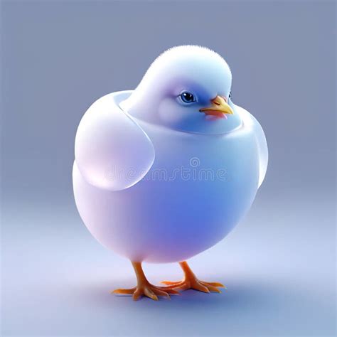 Icon Of Baby Chick Glossy Glass Style Stock Illustration